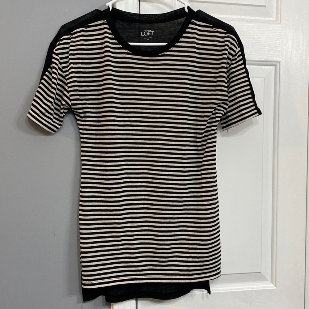 loft tshirt, XS, grey and white